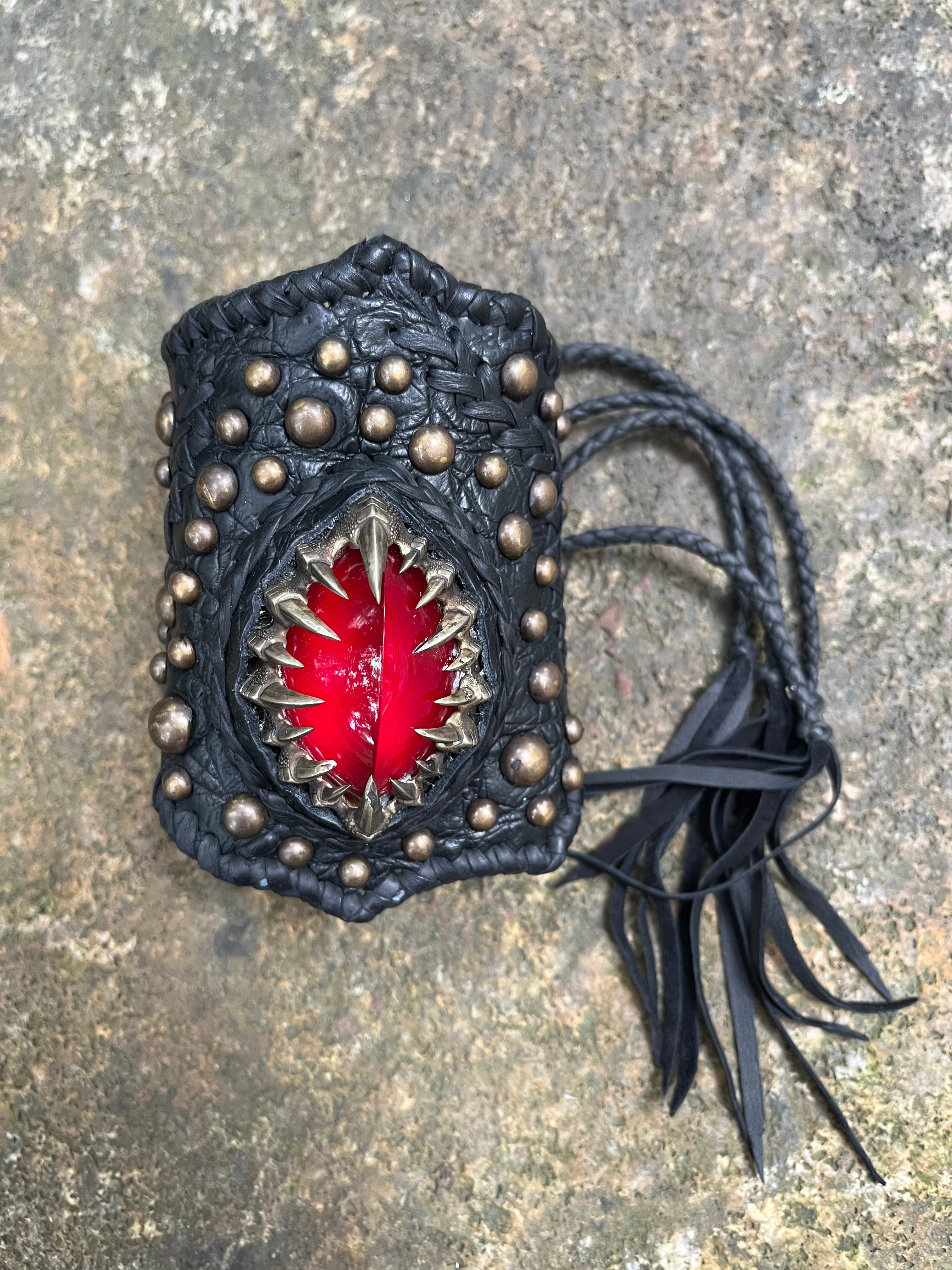Bacteriophage Leather Cuff Bracelet [1-of-1]