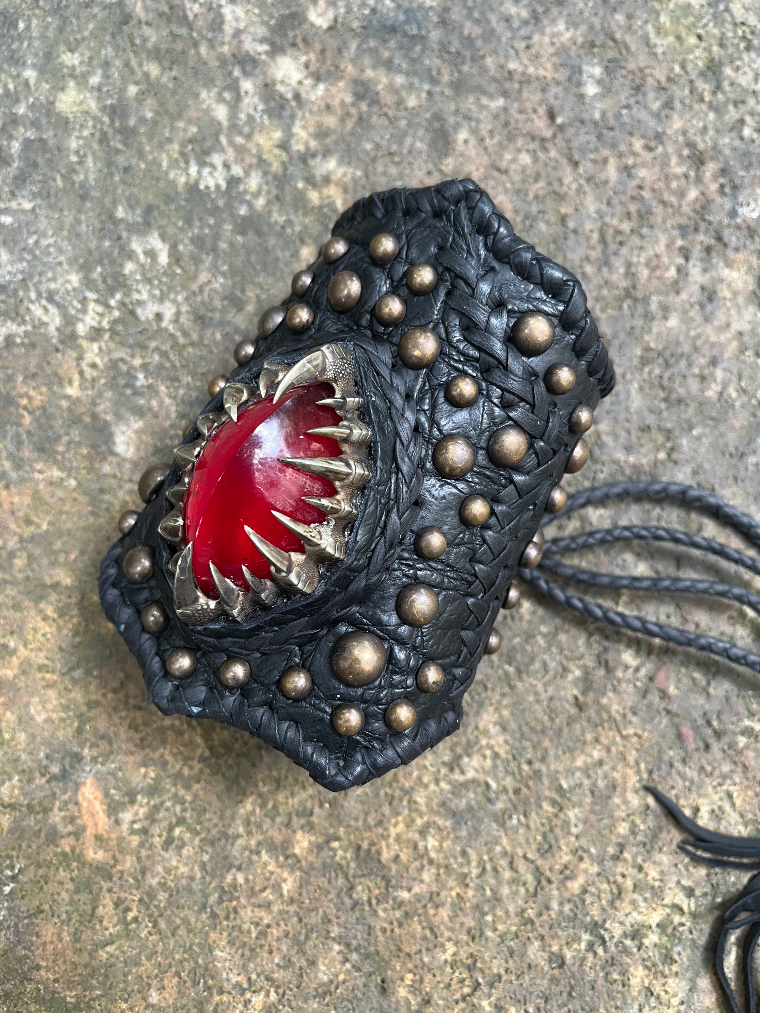 Bacteriophage Leather Cuff Bracelet [1-of-1]