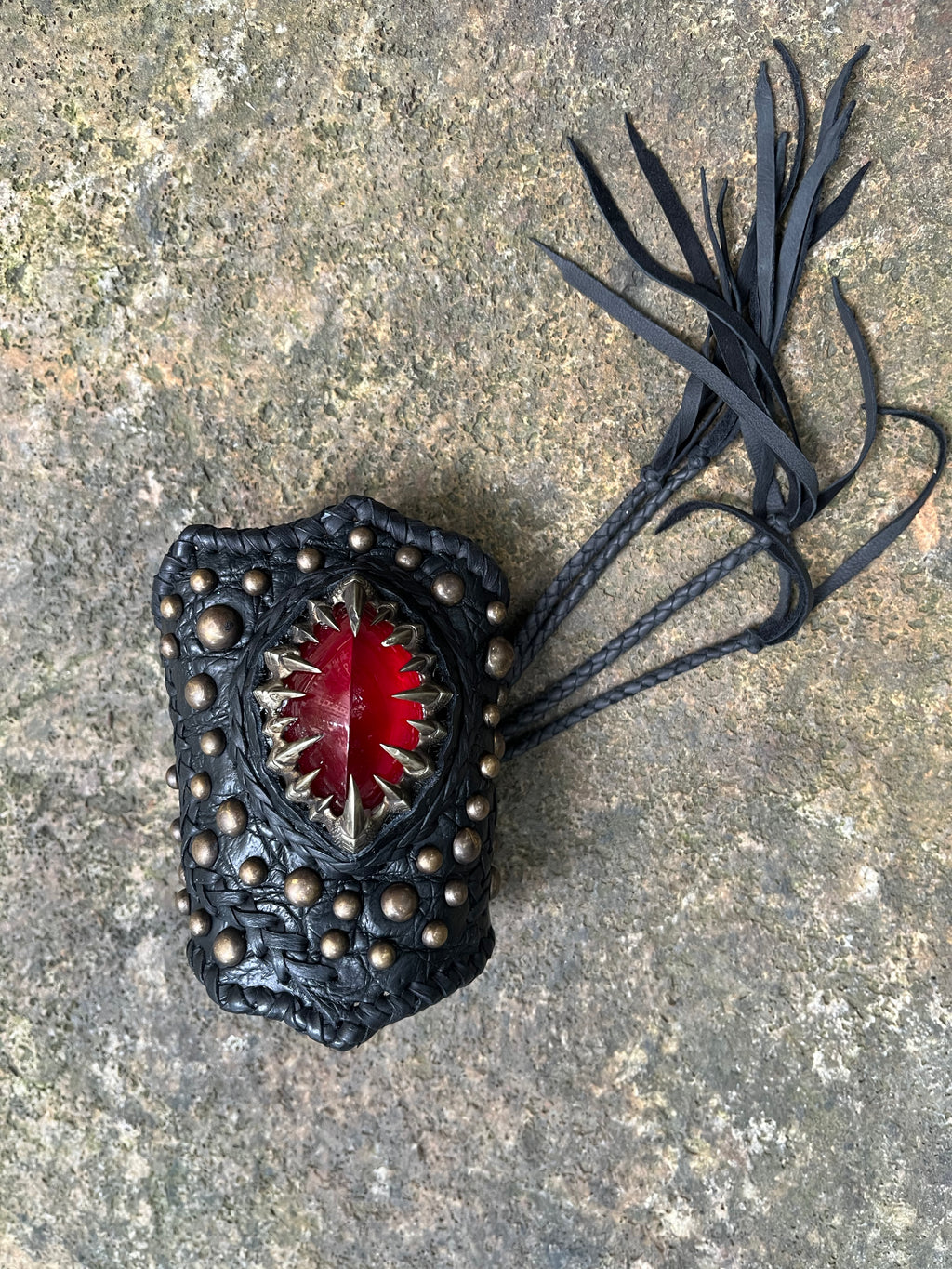 Bacteriophage Leather Cuff Bracelet [1-of-1]