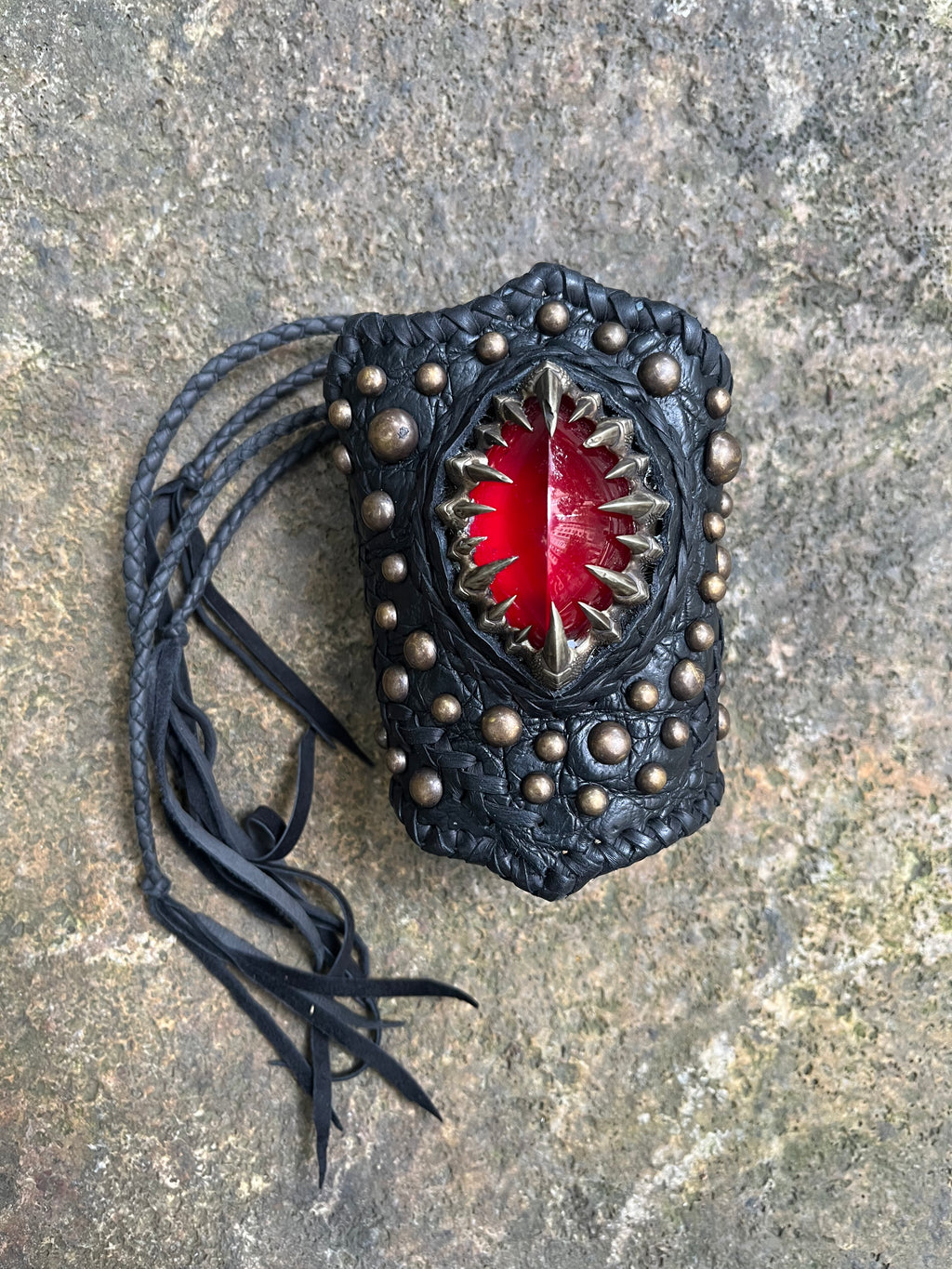 Bacteriophage Leather Cuff Bracelet [1-of-1]