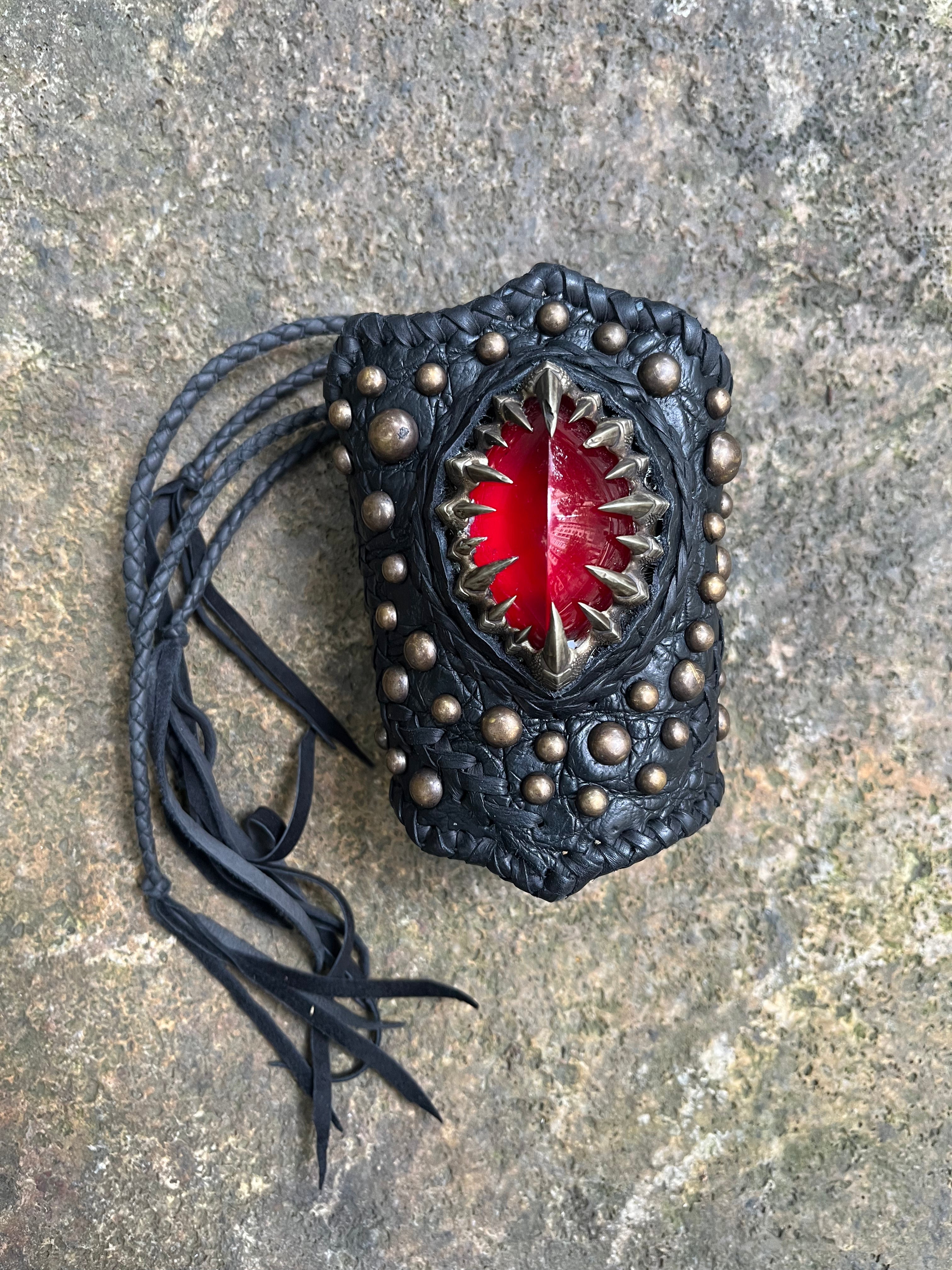 Bacteriophage Leather Cuff Bracelet [1-of-1]
