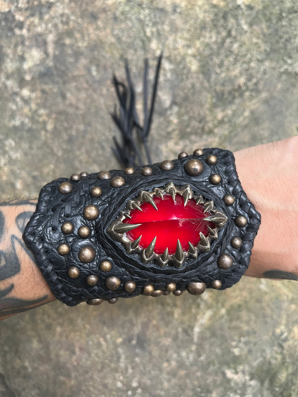 Bacteriophage Leather Cuff Bracelet [1-of-1]