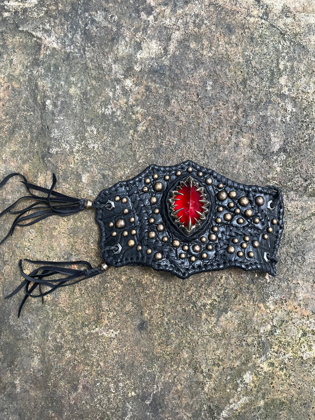 Bacteriophage Leather Cuff Bracelet [1-of-1]
