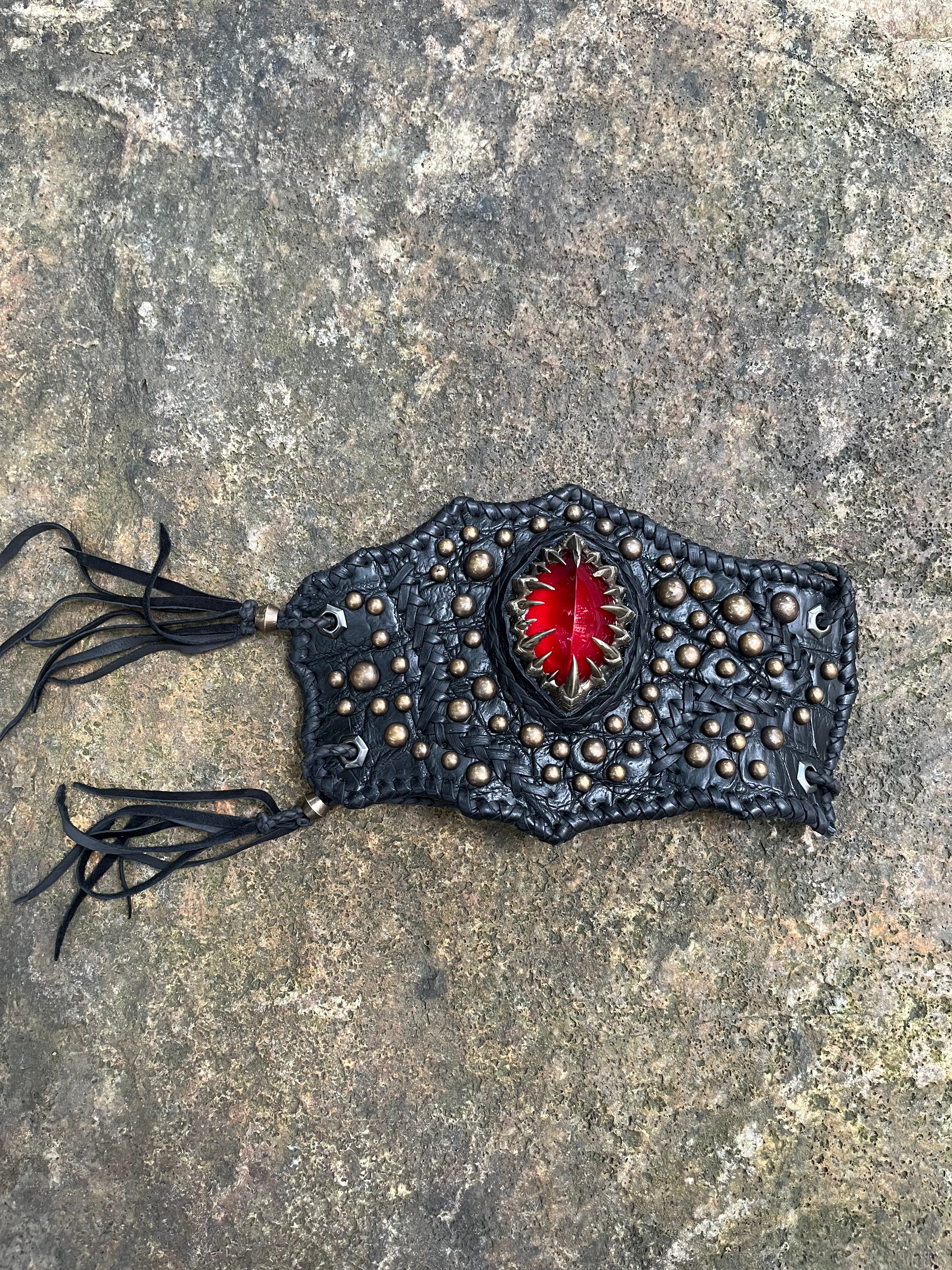 Bacteriophage Leather Cuff Bracelet [1-of-1]