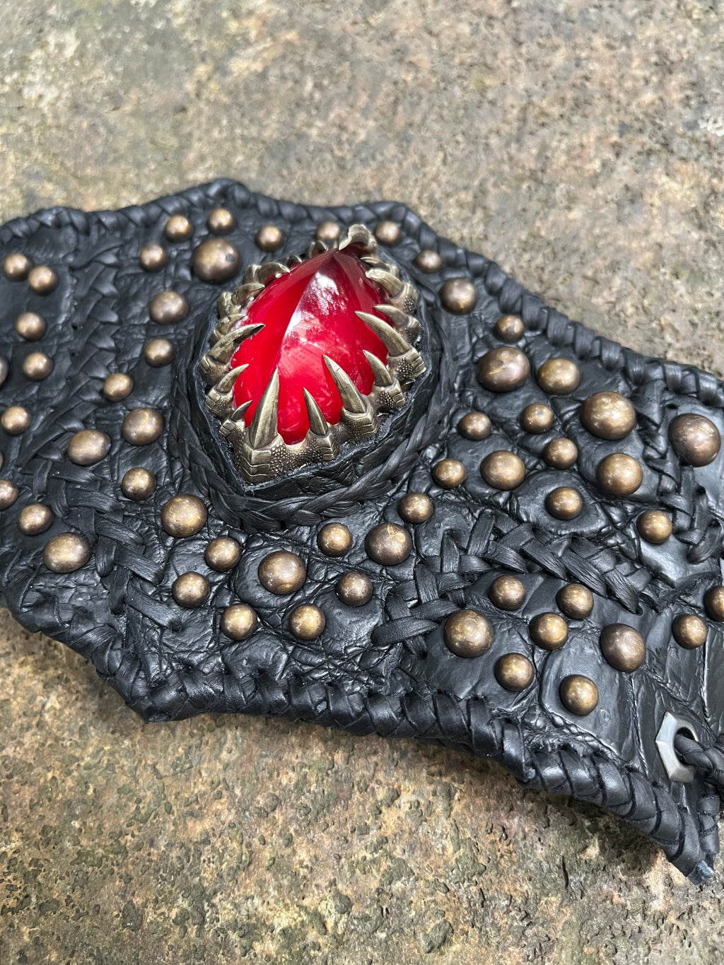 Bacteriophage Leather Cuff Bracelet [1-of-1]