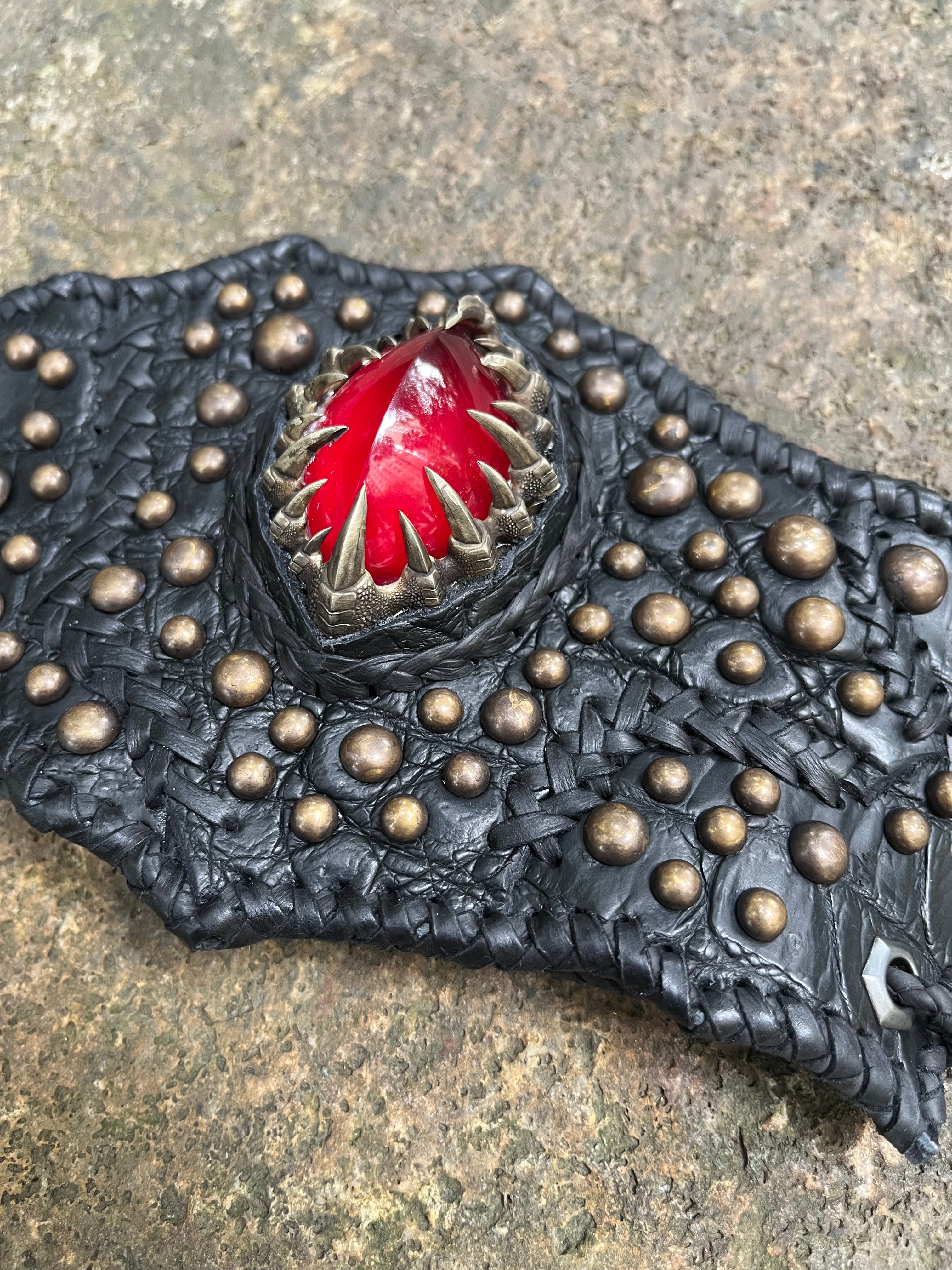 Bacteriophage Leather Cuff Bracelet [1-of-1]
