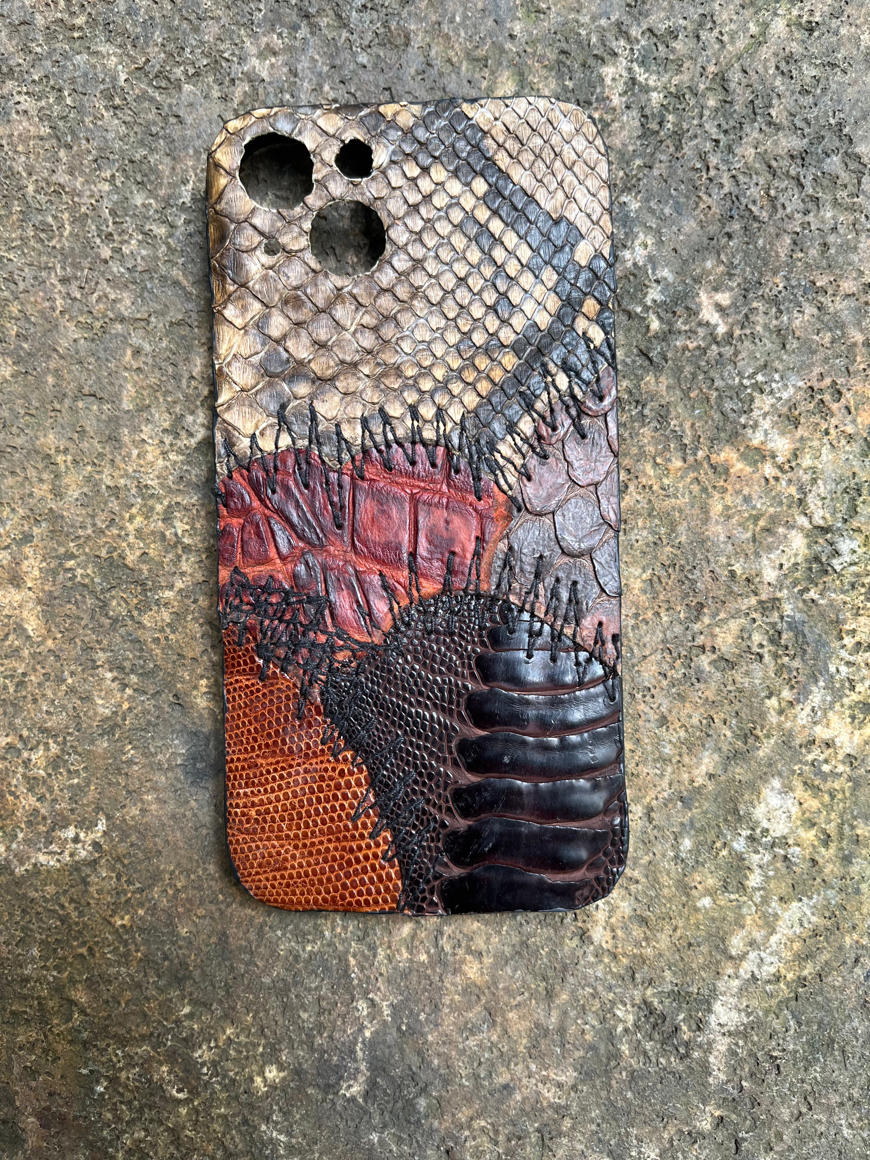 Vestige #01 Leather Patchwork phone case