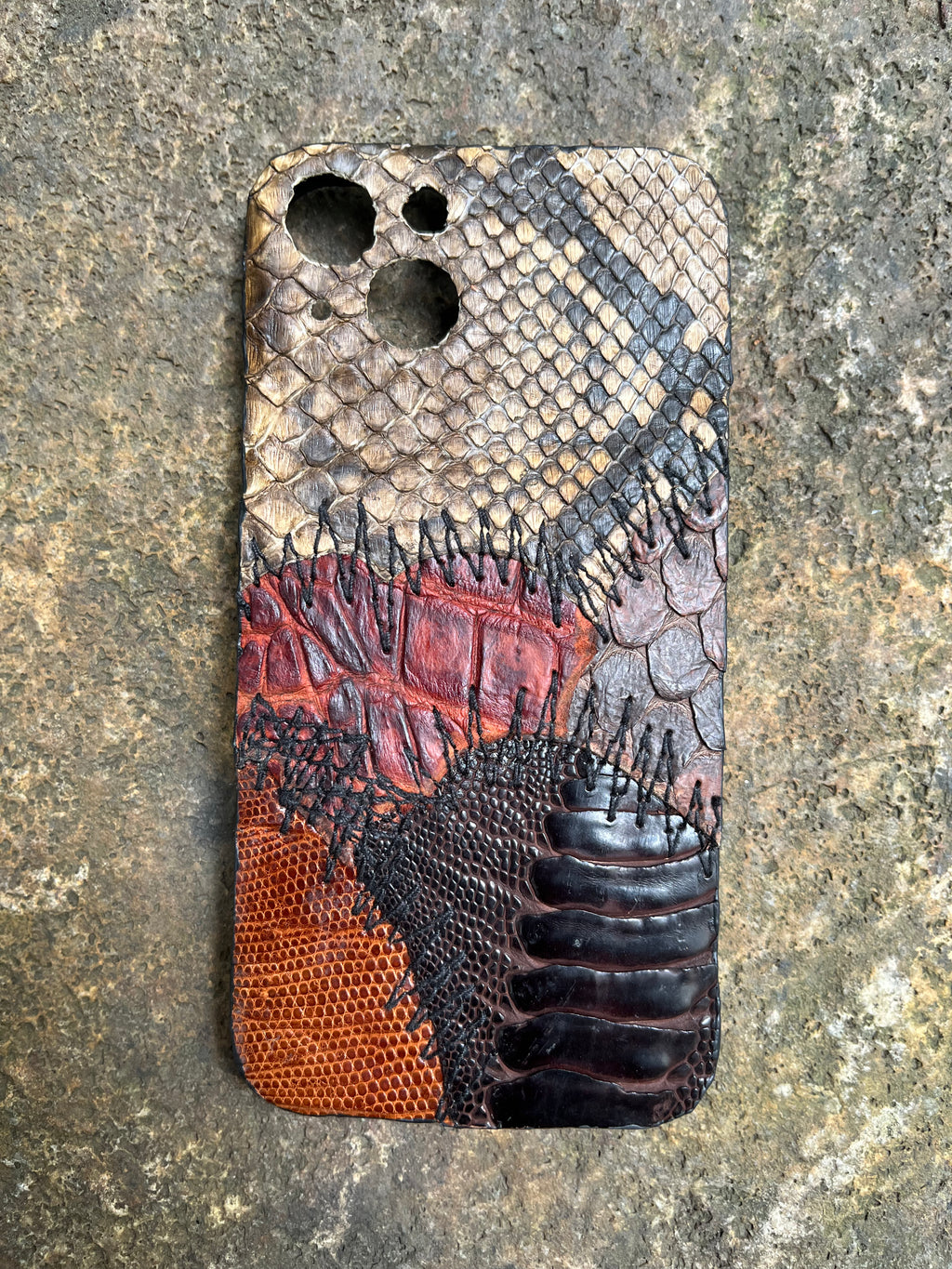 Vestige #01 Leather Patchwork phone case